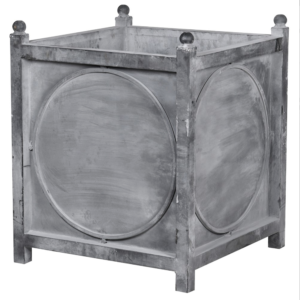 Our elegant Grand Iron Plant Box, in a sophisticated grey finish, brings timeless charm to any outdoor or indoor space. With its beautiful detailing and sturdy design crafted in iron, this square jardiniere measures 75 x 75 cm and stands 91 cm tall, making it a stunning focal point for your plants or decorative arrangements. Crafted to perfection, it blends style and durability, adding a touch of elegance to your garden or home interior.