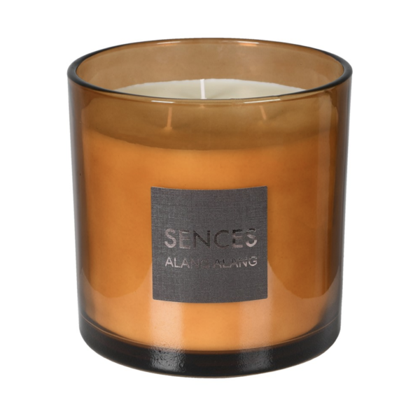 Our popular Large Scented Amber Candle comes in a stunning rich amber glass container. It boasts a unique fragrance that is both mellow, warm and spicy, making it suitable for all seasons and occasions. Measuring H 16 cm and D 16 cm, this generously sized candle offers an impressive burn time, ensuring you can enjoy its captivating scent for hours on end. Perfect for creating a warm and inviting atmosphere in any space.